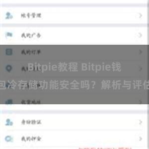 Bitpie教程 Bitpie钱包冷存储功能安全吗？解析与评估