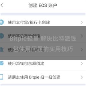 Bitpie轻量 解决比特派钱包使用问题的实用技巧