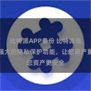 比特派APP备份 比特派钱包：强大的隐私保护功能，让您资产更安全