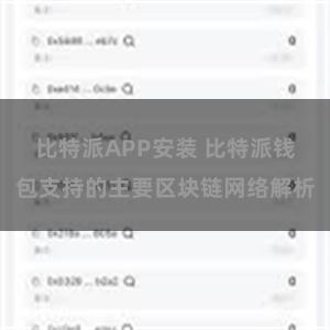 比特派APP安装 比特派钱包支持的主要区块链网络解析