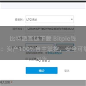 比特派直链下载 Bitpie钱包：资产100%自主掌控，安全可靠。