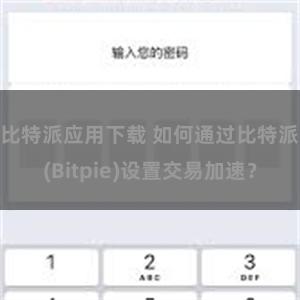 比特派应用下载 如何通过比特派(Bitpie)设置交易加速？