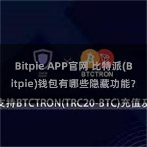 Bitpie APP官网 比特派(Bitpie)钱包有哪些隐藏功能？