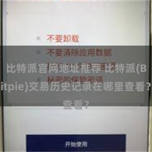 比特派官网地址推荐 比特派(Bitpie)交易历史记录在哪里查看？