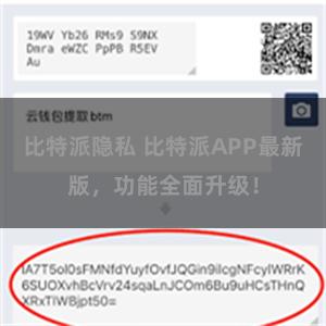 比特派隐私 比特派APP最新版，功能全面升级！