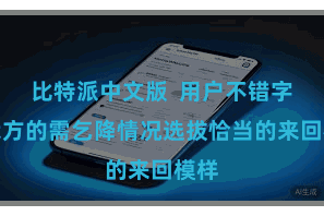 比特派中文版  用户不错字据我方的需乞降情况选拔恰当的来回模样